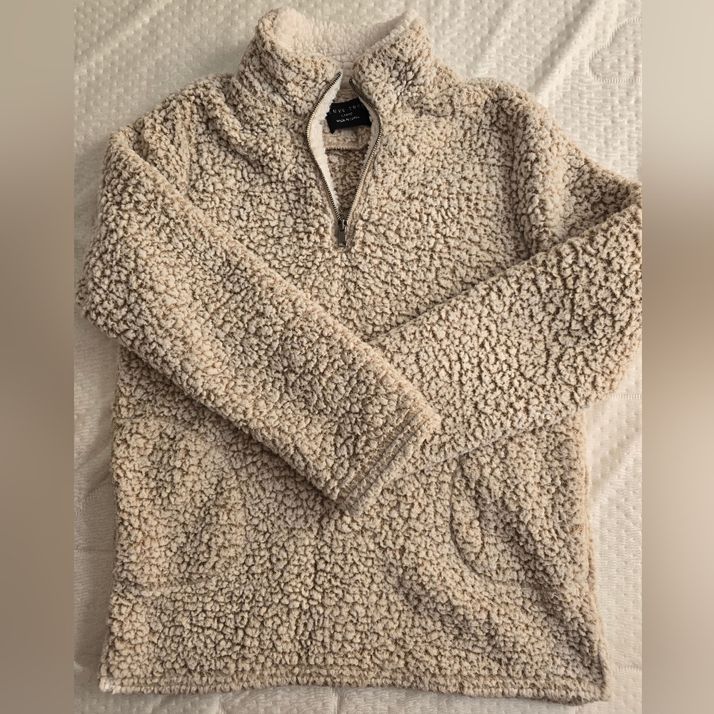 Love Tree Cream Sherpa Zip-Up